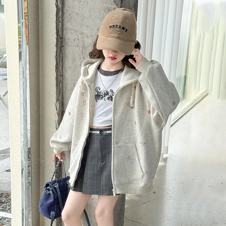 女童外套春秋6-12岁儿童棒球服韩版洋气中大童秋装连帽长袖夹克潮