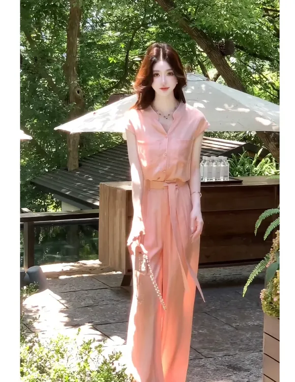 2025夏季新款时尚套装气质显瘦老钱风休闲百搭性感辣妹外穿洋气女