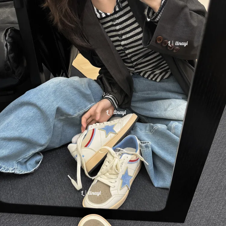 【林阿一】奈良学姐~星星鞋休闲板鞋女2025新款百搭小白鞋内增高款