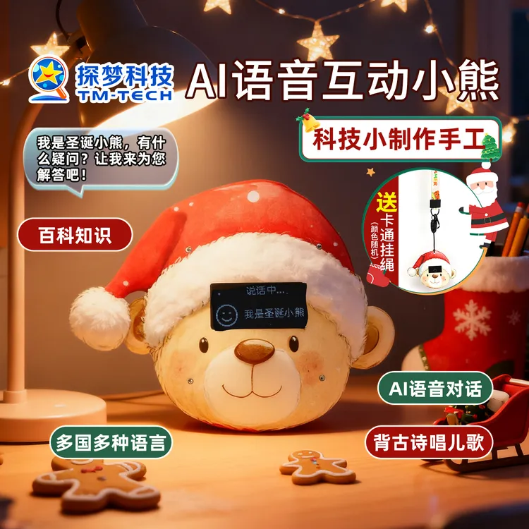 圣诞节礼物送给孩子AI语音互动小熊科技小发明儿童手工益智玩具