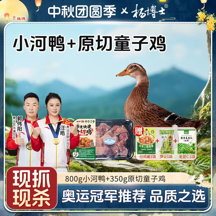 【溪水小河鸭送原切童子鸡】杨博士放养小河鸭散养土鸭子新鲜现杀