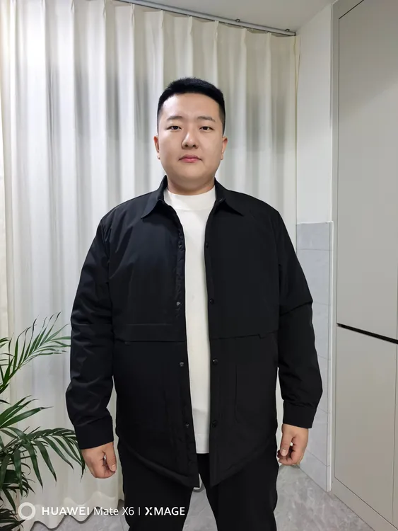 【郭有样轻奢风推荐】冬季男士商务休闲翻领纯色保暖加厚棉服外套