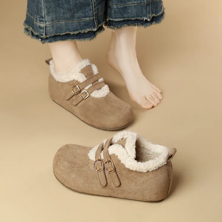 FOXER/金狐狸全包勃肯鞋25新款通勤百搭复古一脚蹬舒适休闲女鞋-W