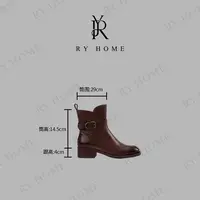 【容雨RYHOME】手工擦色小牛皮踝上骑士靴Cavalier boots 253X1339
