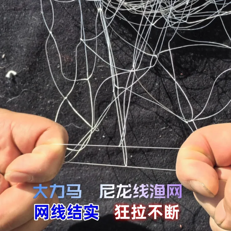 【大鱼专用】6股特加粗大力马尼龙线三层沉网沾网大鱼网鲤鱼网草鱼
