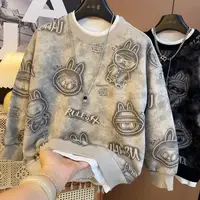 【加绒/不加绒】 2025新款中大童休闲卫衣拉布布卡通气百搭上衣9454