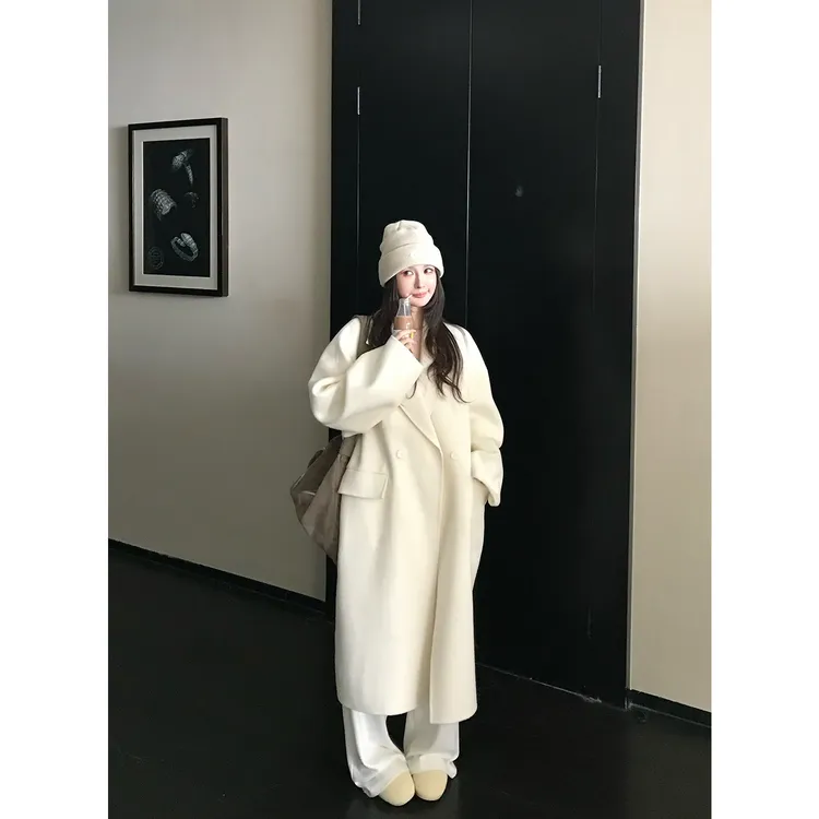 SKK"至简时髦大衣"奢级贵感100绵羊毛!经典气质大女主双面呢外套