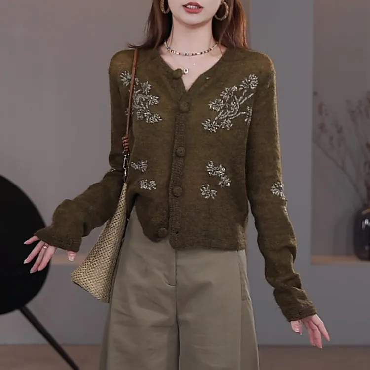 2025今年流行洋气时髦开衫毛衣外套小众女装减龄百搭气质针织衫Y