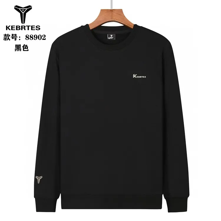 科比新款男士加绒卫衣休闲圆领套头长袖