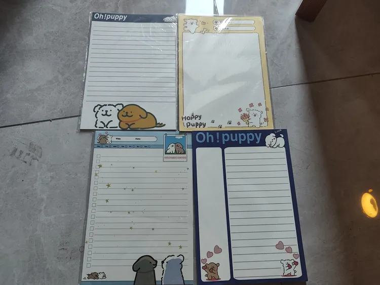 四件套可爱线条小狗B5拍纸本高颜值学生手账便签便签纸错题本