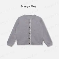 【甜甜圈】Mayya Plus麦芽定制流光风圆领针织开衫毛呢外套32537312