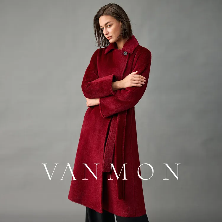 2025秋冬新款加厚皇室婴驼大衣女通勤百搭长袖系带有K3126