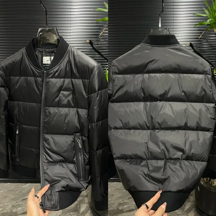 冬季新款男士轻奢棒球领白鸭绒保暖时尚休闲百搭羽绒服/5818