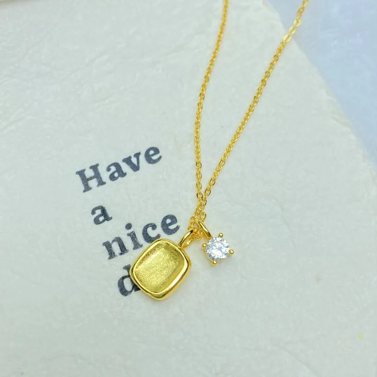 项链 K0486黄色方块项链多样性发货47453