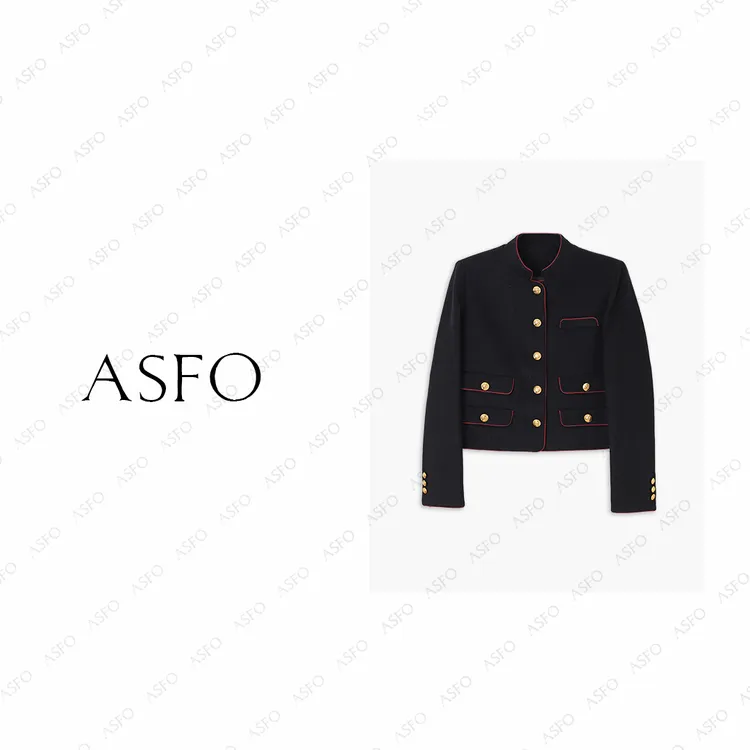 【AS奢贵】25新经典高级感立领拼色小香夹克外套AS25QDWT03772