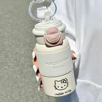 高颜值简约保温杯双饮新款可爱男女生吸管水杯子便携杯子m