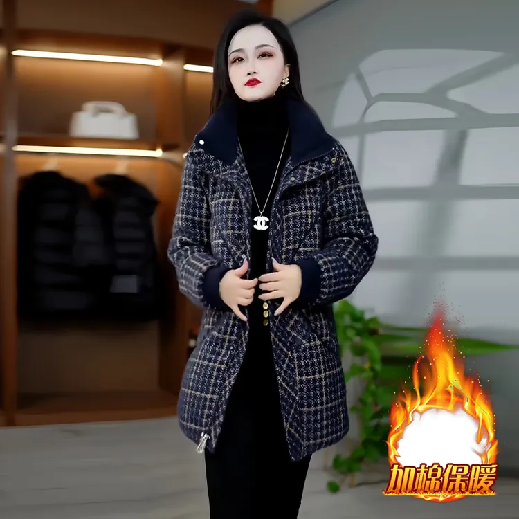 超级好看加绒加厚保暖女2025年冬季新款宽松百搭棉袄羽绒棉服外套