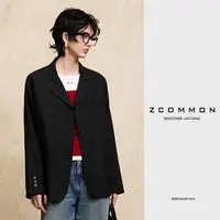 Z common【黑标系列】松弛感老钱风复古设计款戗驳领西装 2506132