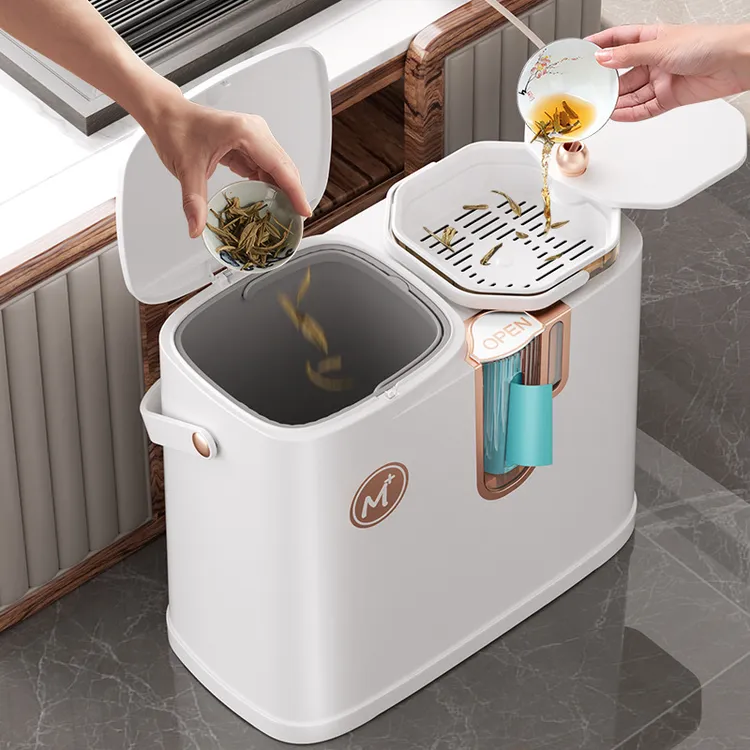 茶水桶废水桶茶桶茶渣桶漏茶水茶叶干湿分离垃圾桶滤茶桶家用家用