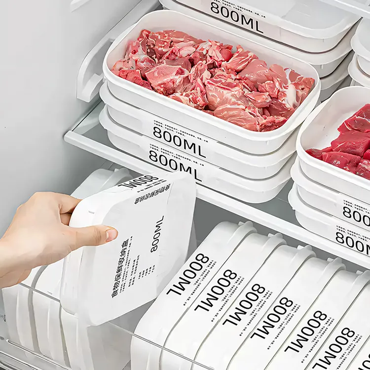 维艾冰箱收纳盒冻肉分格盒子冷冻保鲜盒食物分装盒食品级备菜专用