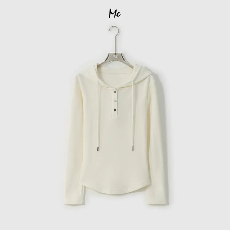 ME【面霜打底卫衣】天丝混纺云柔感修身显瘦时尚连帽卫衣MESA3544