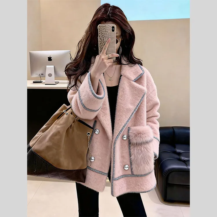 独特气质高级感绝美巨好看羊羔毛外套女2026新款今年流行冬季爆款