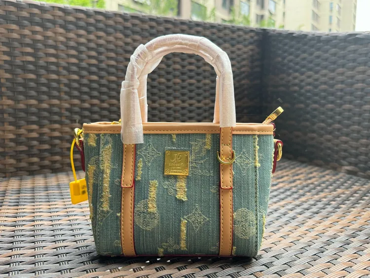 2025新款菜篮子夏季大容量单肩斜挎牛仔布包包