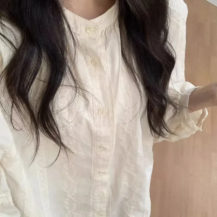 新中式高级感长袖衬衫女春夏季新款国风宽松气质防晒衬衣开衫上衣