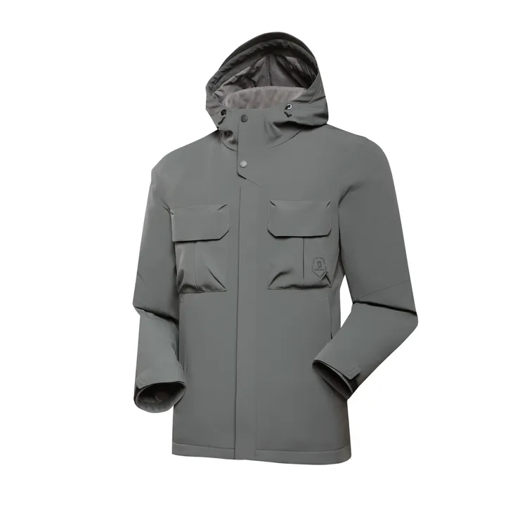 鲍尔曼BAOERMAN防风防泼水羊毛白鸭绒内胆男士三合一两件套25851A