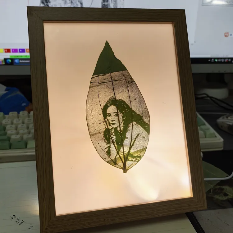 叶雕照片定制高端创意礼物送女友老婆情人节生日纪念礼品