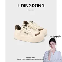 【刘叮咚女鞋】秋休闲鞋小白鞋学生减震休闲板鞋拼色秋季印花皮