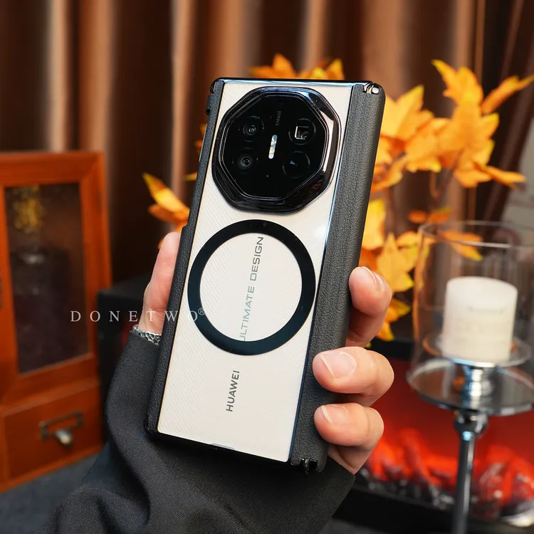 【冰风】适用磁吸华为MateXT手机壳高透无线充电XTS双中轴贴皮边框