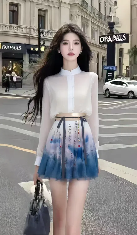 2025秋季时尚新款高级小众白色立领国风长袖设计感气质显瘦连衣裙