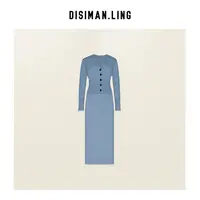 迪丝嫚苓多色时尚套装长袖针织百搭女士纯色休闲秋冬原创小众优雅