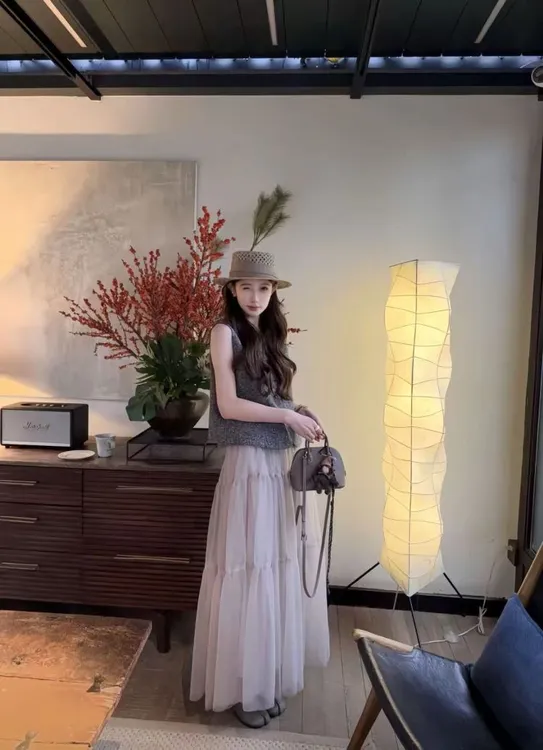 尘兮网纱蓬蓬裙百搭