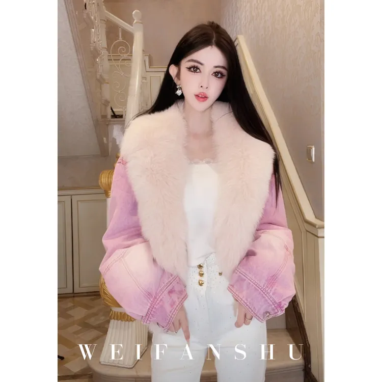 WEIFANSHU/魏凡舒【温柔沉溺】鹅绒派克外套可拆卸狐狸毛领