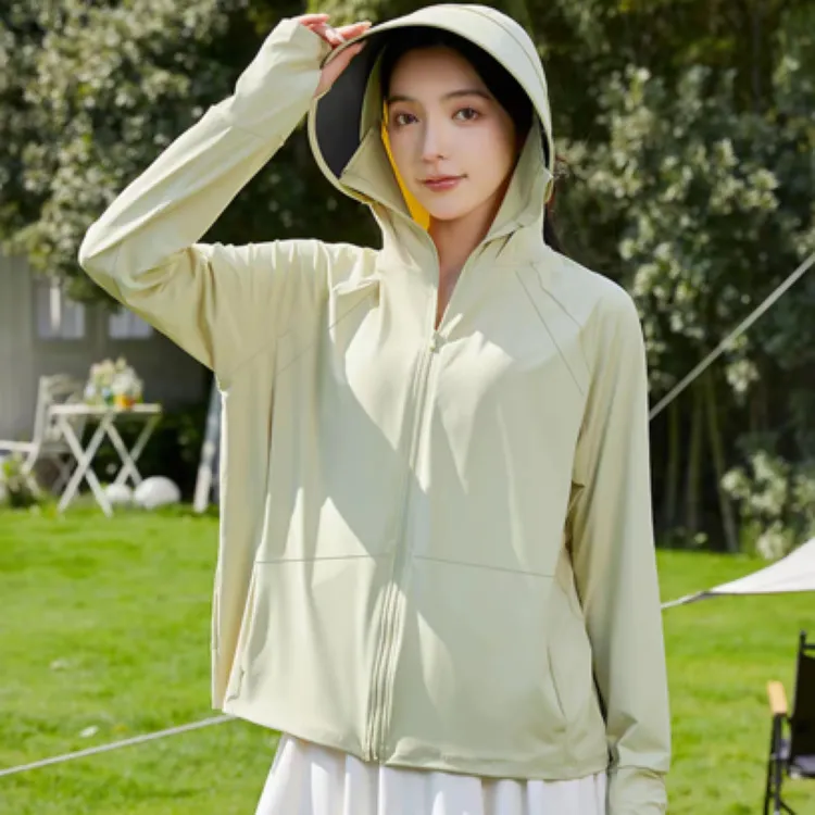 透气轻薄户外防晒衣可拆卸黑胶大帽檐防紫外线长袖外套