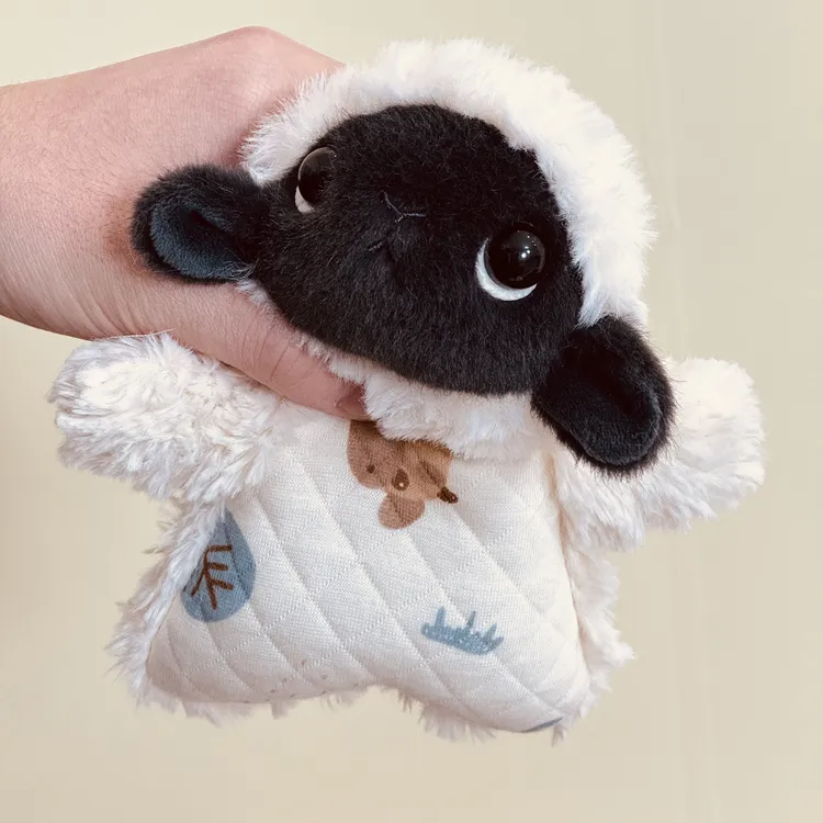 解压毛绒豆袋公仔捏捏适合送女生礼物安抚玩具捏捏小羊豆包玩偶