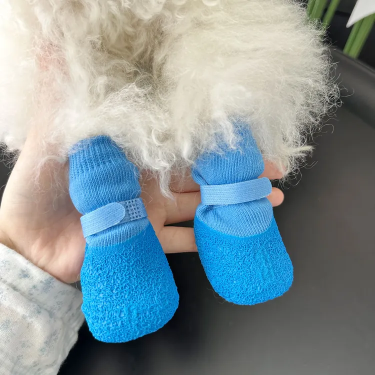 狗狗脚套外出防滑防水袜子软底耐磨狗鞋子外出不掉宠物透气防脏鞋