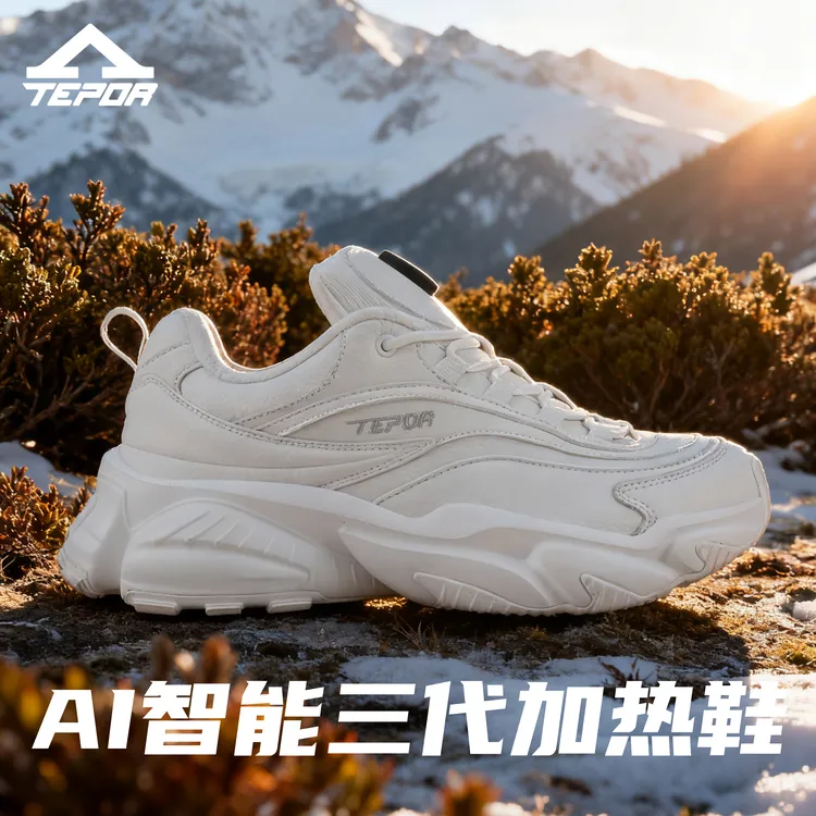 天跑三代赤焰情侣秋冬款高低帮保温运动潮流休闲运动老爹鞋【薪】商品图