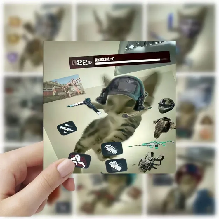 【奈奈】三角洲行动创意趣味搞笑天才小猫表情包贴纸哈基米装饰贴画
