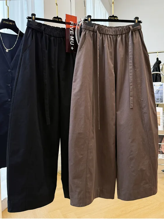 秋装新款高级感韩系工装休闲裤宽松慵懒风裤子高腰显瘦老爹裤长裤