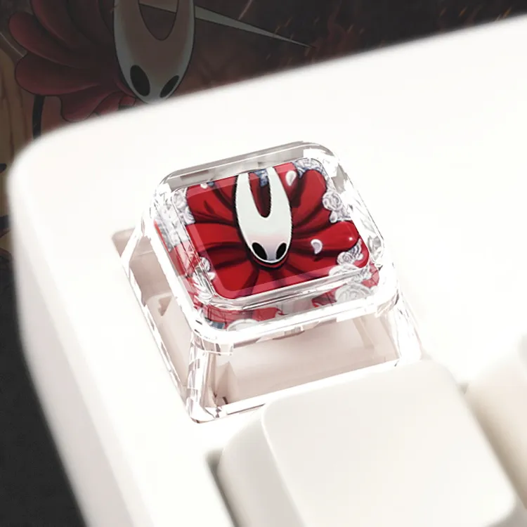 空洞骑士丝之歌手工透明键帽个性游戏图案周边透光机械键盘通用