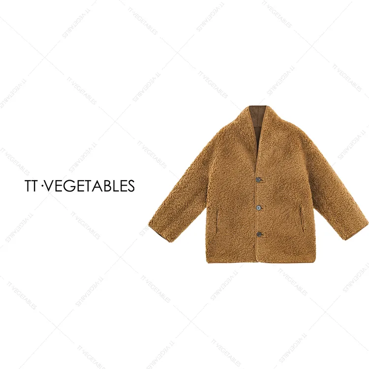 噢芬/小个子 【纸片人】100%绵羊毛 秋冬重磅百搭毛毛外套522675