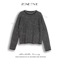 【zonefive】羊毛钩花羊毛小香风针织上衣