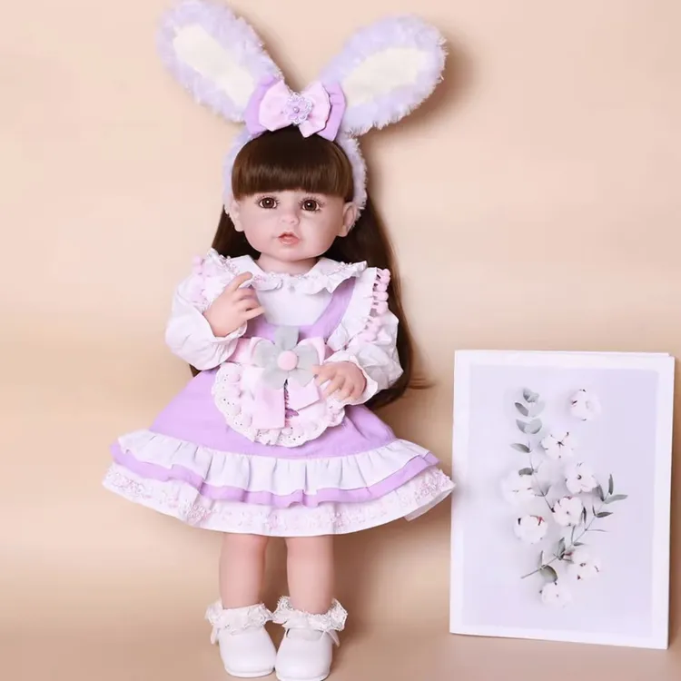 全搪胶重生娃娃智能对话唱歌讲故事女孩陪伴玩具生日礼物洛丽塔