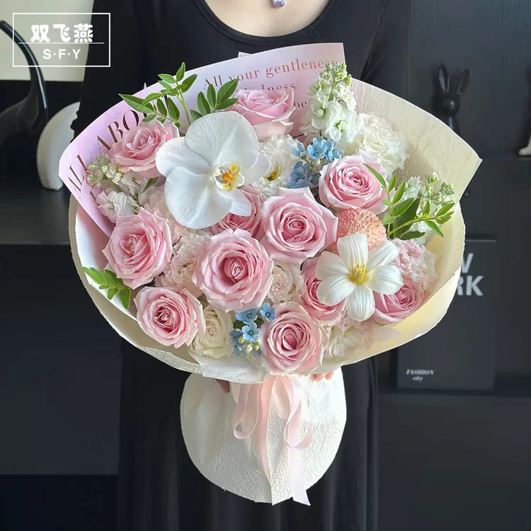 纯色手工石纹纸褶皱纹理肌理纸鲜花包装纸花束包花材料花艺资材