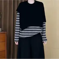 [麦霓严选]新款小众圆领设计感不规则披肩9607