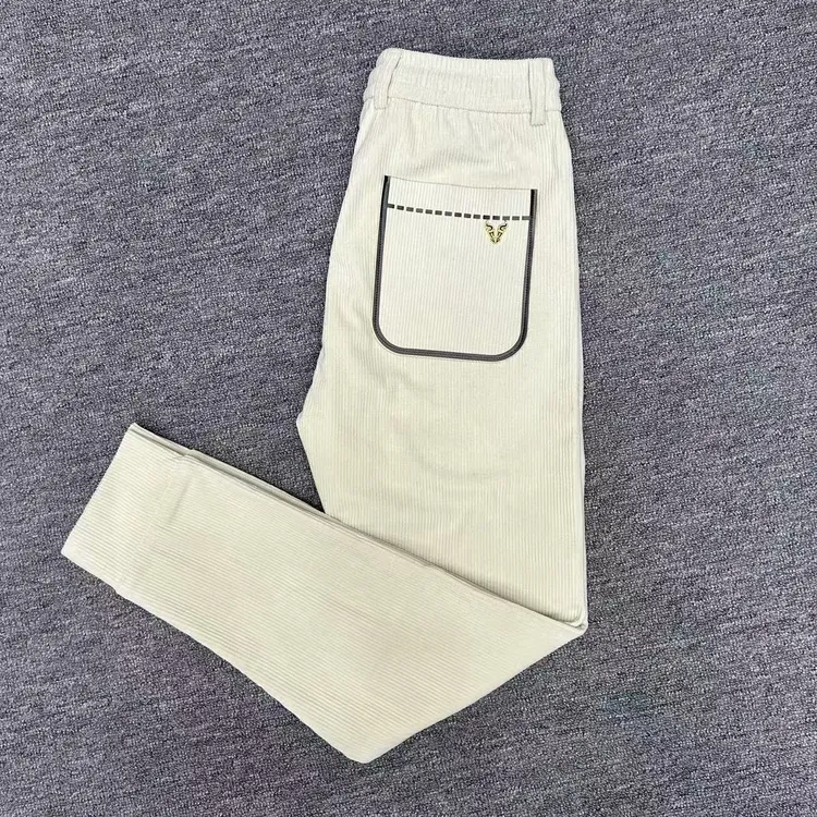 2025年男士秋季时尚百搭防风中高腰多色修身小脚裤