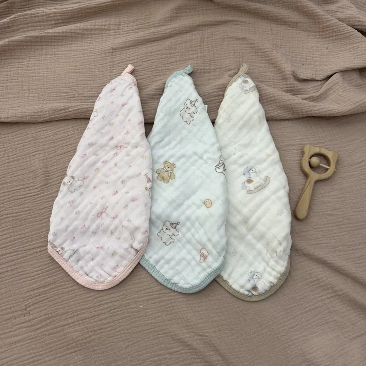 超软六层竹棉小方巾婴儿纱布毛巾宝宝手帕新生儿童洗脸巾口水巾